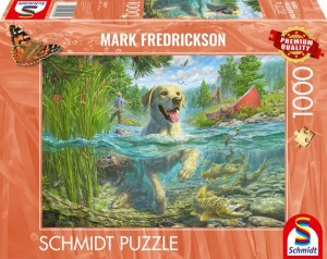 Schmidt: Hondenliefde Gele Labrador op vissenjacht (1000) hondenpuzzel