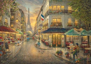 Schmidt: Thomas Kinkade - Pittoresk Parijs (1000) houten puzzel