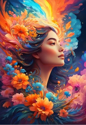Bluebird: Flower Spirit (1000) verticale puzzel