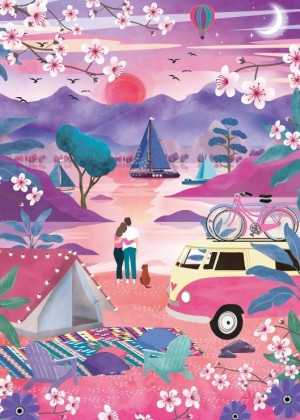 Pieces and Peace: Escapade Printanière (500) verticale puzzel
