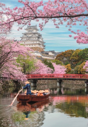 Clementoni: Himeji Castle in Spring (1000) verticale puzzel