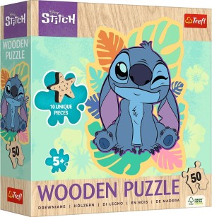 Trefl: Wooden Puzzle Disney Happy Stitch (50) houten puzzel