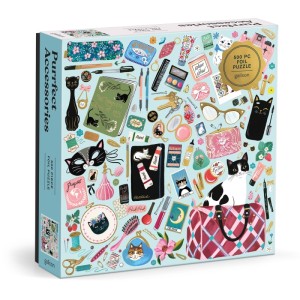 Galison: Purrfect Accessories (500) vierkante puzzel