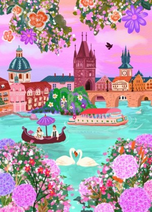 Pieces and Peace: Prague, Czech Republic (500) verticale puzzel