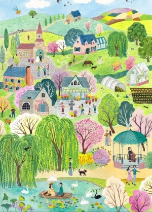 Pieces and Peace: Les Beaux Jours (1500) verticale puzzel