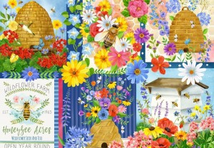 Bluebird: Beehives and Bees (1000) legpuzzel