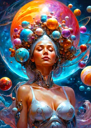 Enjoy: Cosmic Godess (1000) verticale puzzel