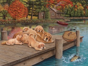 Cobble Hill: Lazy Day on the Deck (275XXL) easy handling puzzel