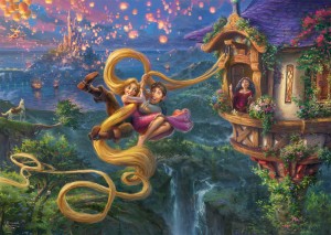 Schmidt: Thomas Kinkade Rapunzel Tangled Up in Love (1000) disneypuzzel