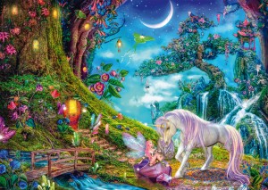 Schmidt: Unicorn and elf among the tall timbers (1000) legpuzzel