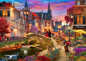 Bluebird: Evening on Canal (1000) legpuzzel