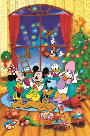 Trefl: Mickey Mouse and Friends Xmas (600) verticale puzzel