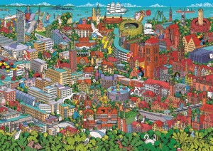 Trefl: Tri-City (1000) legpuzzel