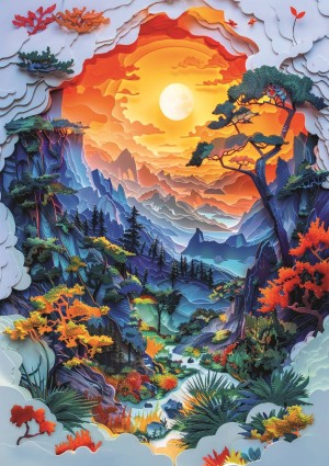 Trefl: Valley (1000) verticale puzzel