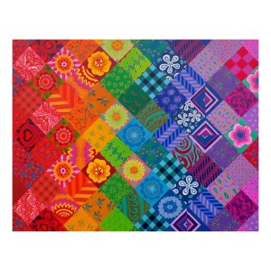 House of Puzzles: Patchwork Rainbow (1000) legpuzzel