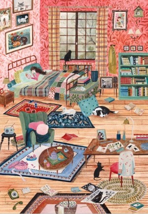Pieces and Peace: Une Journée Cosy (1000) verticale puzzel