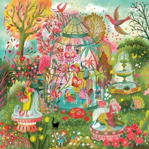 Pieces and Peace: Greenhouse Fountains (1000) vierkante puzzel