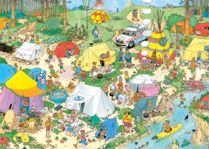 Jan van Haasteren: Kamperen in het Bos (1000) legpuzzel