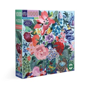 Eeboo: Spring Bouquet (1000) vierkante puzzel