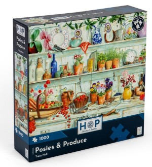 House of Puzzles: Posies and Produce (1000) legpuzzel
