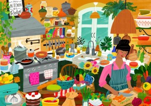 Pieces and Peace: My Happy Place is in the Kitchen (2000) puzzel