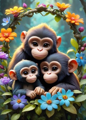 Bluebird: Cute Monkeys (300) kinderpuzzel