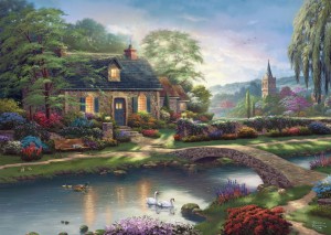 Schmidt: Thomas Kinkade Disney Stoney Creek Cottage (1000) puzzel
