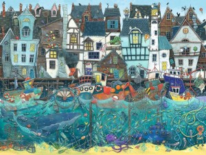 Ravensburger: Habour of Wonders - A Bustling Fantasy Port (1500) puzzel