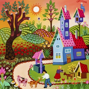 Alipson: Poppie Garden (1024) vierkante puzzel