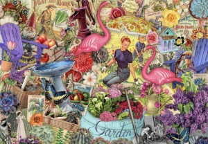 Grafika: Garden Collage (1000) legpuzzel