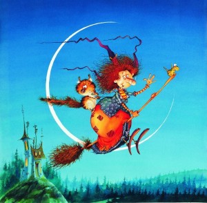 Grafika: Francois Ruyer - Witch Flying (1024) vierkante puzzel