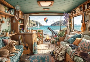 Bluebird: Camping Coast (1000) legpuzzel
