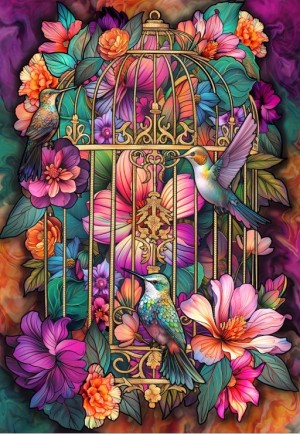 Bluebird: Captured Beauty (1000) verticale puzzel