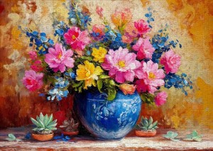 Enjoy: Blushing Corner (1000) bloemenpuzzel