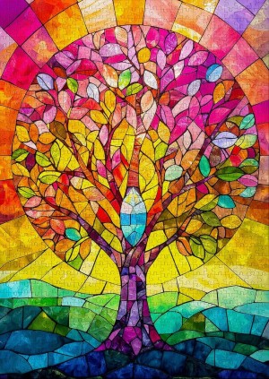 Enjoy: Crystallized Tree (1000) verticale puzzel
