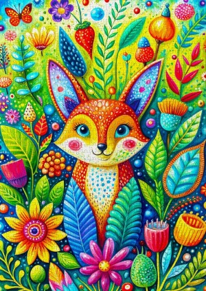 Enjoy: Garden's Guest (1000) verticale puzzel