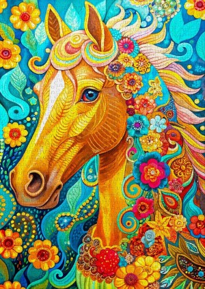 Enjoy: Blooming Mane (1000) verticale puzzel