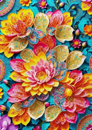 Enjoy: Elegant Waterlilies (1000) verticale puzzel