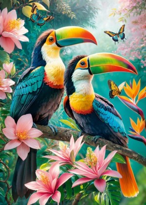 Cherry Pazzi: Toucan's Paradise (1000) verticale puzzel