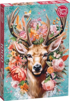 Cherry Pazzi: Flower Deer (1000) verticale puzzel