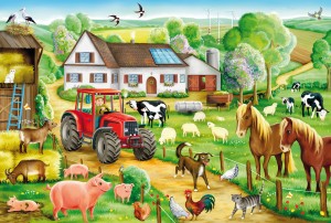 Schmidt: De Vrolijke Boerderij (100XL) kinderpuzzel