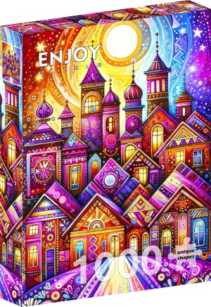 Enjoy: Violet Town (1000) verticale puzzel