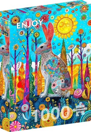 Enjoy: Hare's Whimsical Land (1000) verticale puzzel