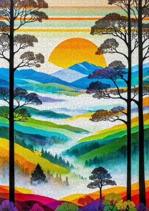 Enjoy: Hilltops Breeze (1000) verticale puzzel