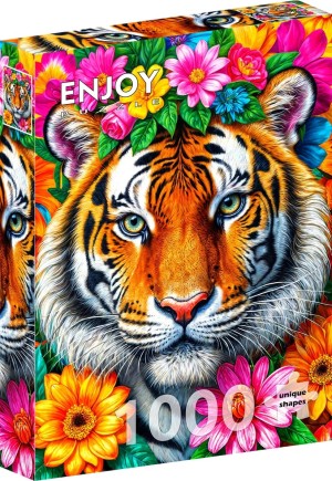 Enjoy: Stripes and Blooms (1000) verticale puzzel