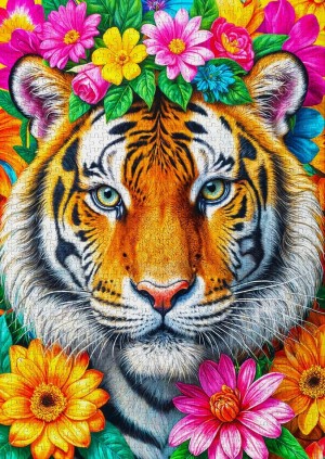 Enjoy: Stripes and Blooms (1000) verticale puzzel