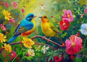 Enjoy: Lovebirds Duet (1000) vogelpuzzel