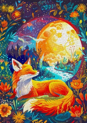 Enjoy: Moon Fox (1000) verticale puzzel