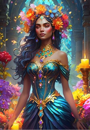 Bluebird: The Flower Goddess (1000) verticale puzzel