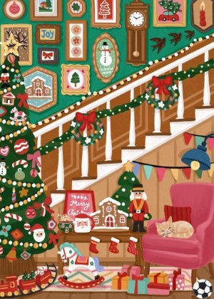 Pieces and Peace: Christmas Staircase (500) verticale puzzel